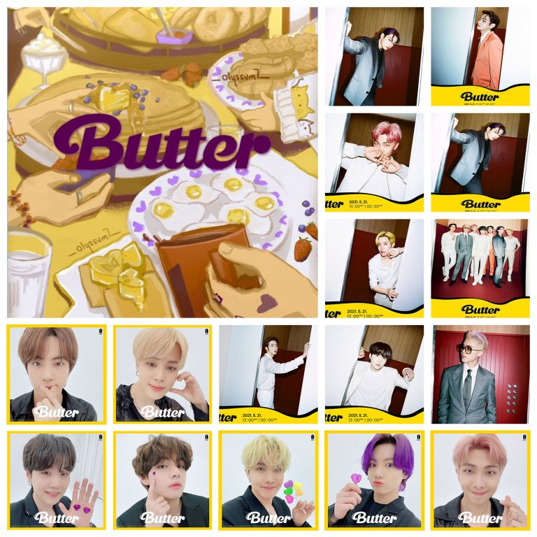فتوکارت BTS Butter مجموعه ۱۶ عددی کد ۳